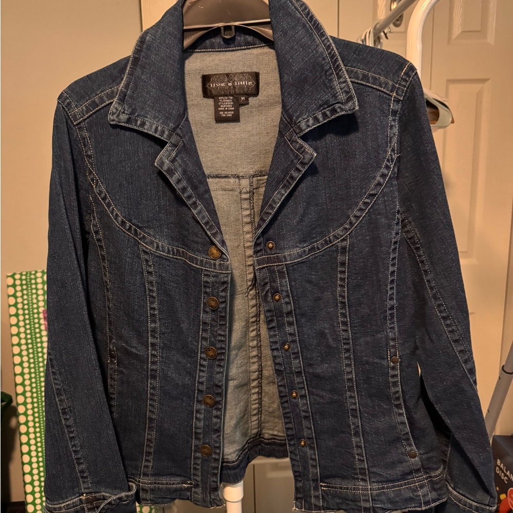 Live a Little Blue Jean Jacket Classic Denim Style